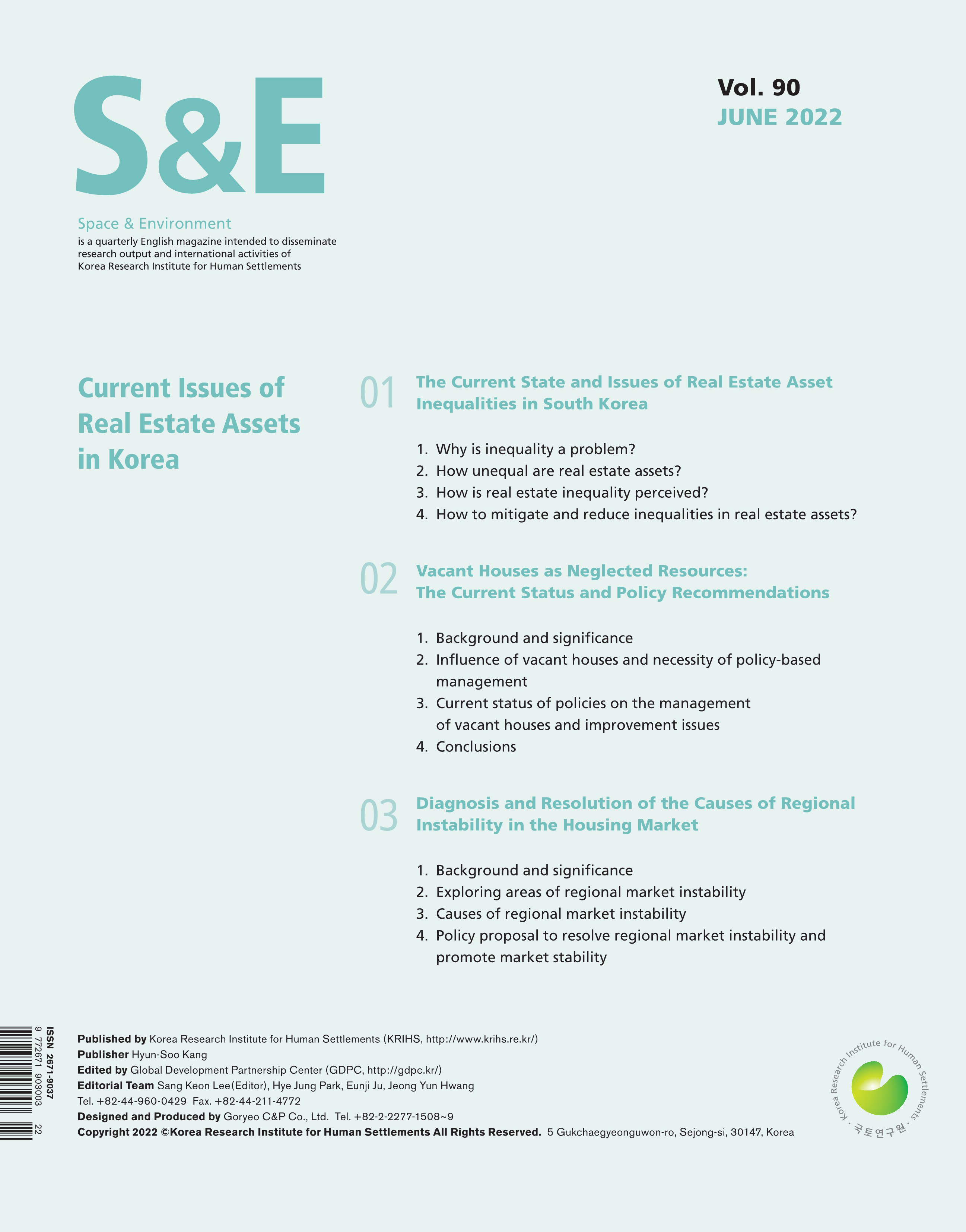SPACE & ENVIRONMENT VOL. 90 (JUNE 2022)
Current Issues of Real Estate Assets in Korea